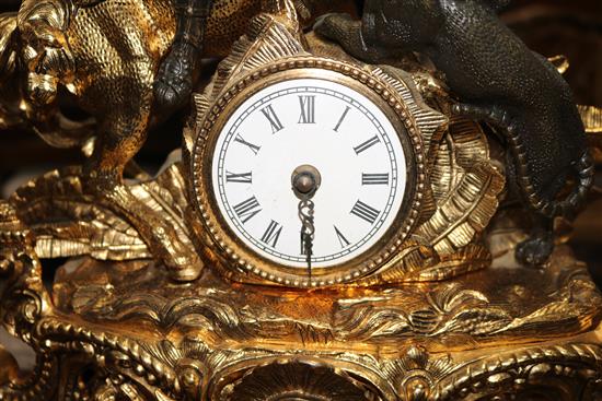 Ornate clock garniture